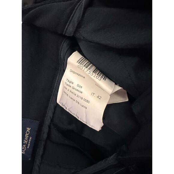 Piazza Sempione Navy Women's Flare Leg Bootcut Slacks Pants Wool Blend 42 - Picture 9 of 11